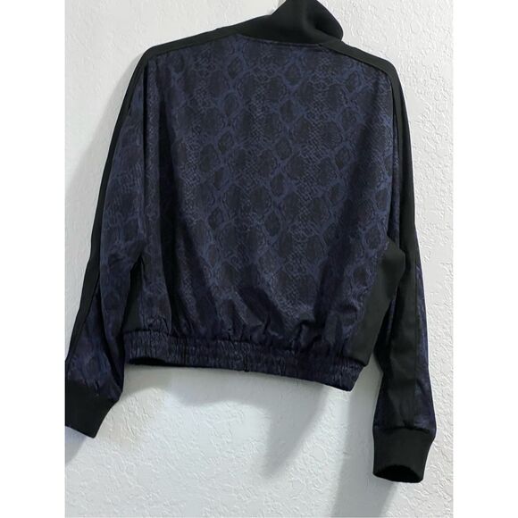 Athleta Brooklyn Jacket Womens S Full Zip Long Sleeve Blue Python Printed - Picture 3 of 3